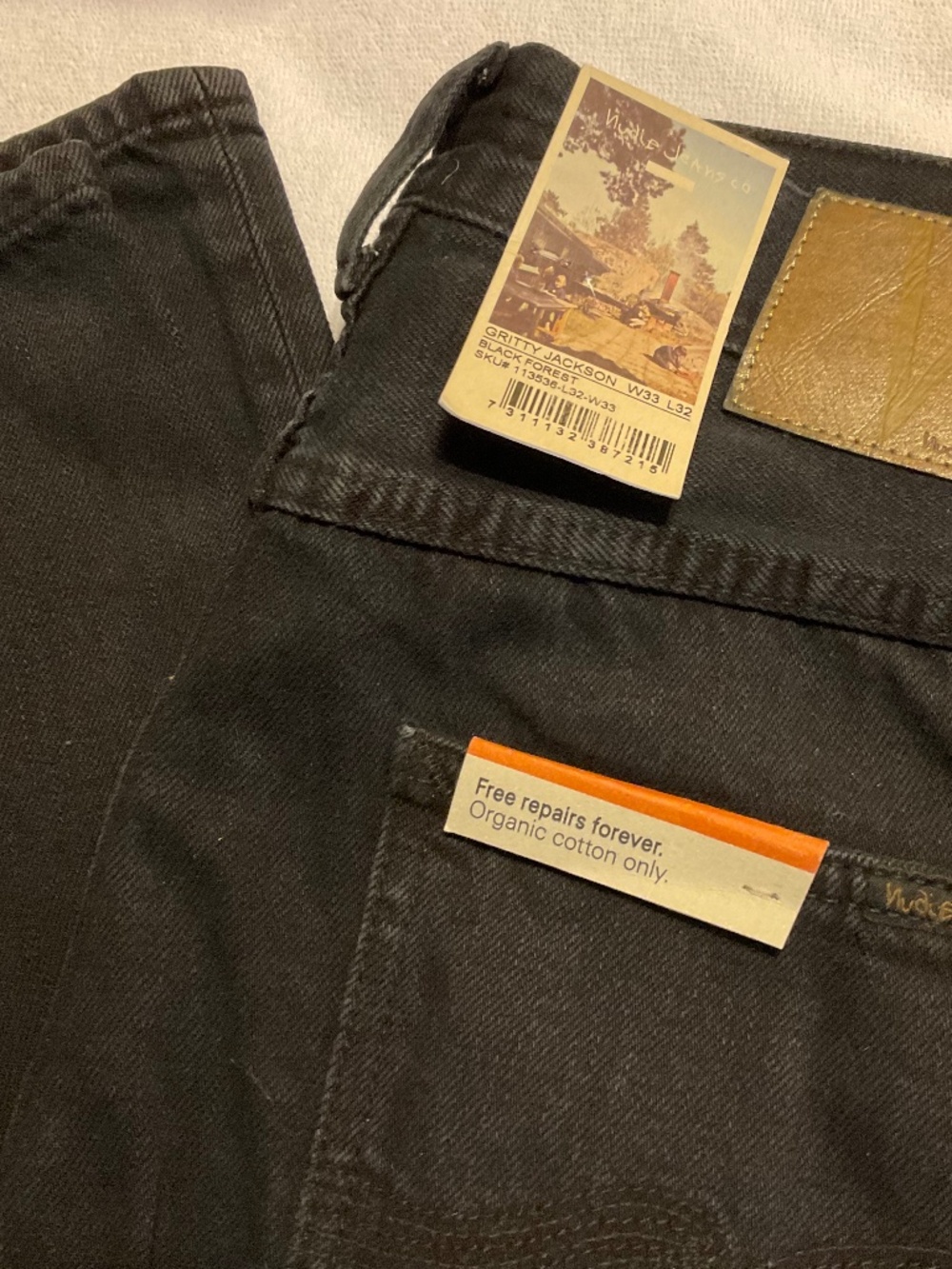 Nudie Jeans Gritty Jackson 33x32 Black Forest